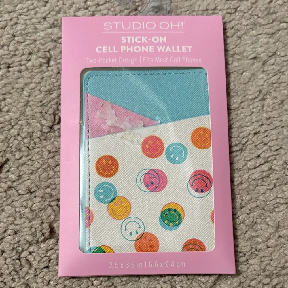 Studio Oh! Colorful Emoji Stick-On Phone Wallet
